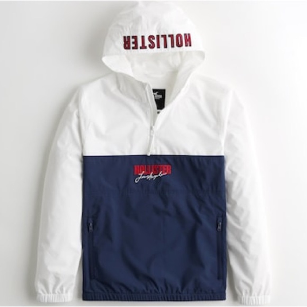 Hollister Men’s‎ Colorblock Half-Zip Windbreaker 🇺🇸✨